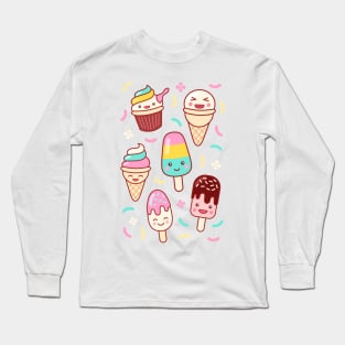 Ice Cream Emoji Mashup #5 Long Sleeve T-Shirt